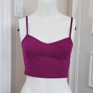 Garage Pleated Cami Crop Top in Plum- Size S- Like New